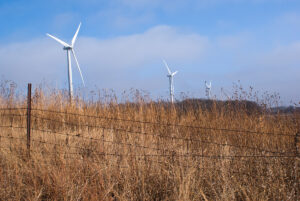 Field Wind Turbine in the fall